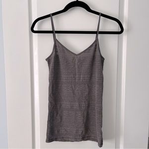 Aeropostale Dark Grey Taupe V-neck Textured Print Camisole